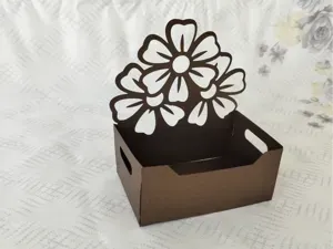 Flowers Box Display Papercut Craft
