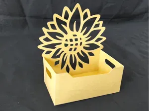 Sunflower Box Display Papercut Craft