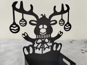 Christmas Reindeer Box Display Papercut
