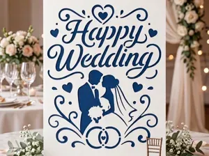 Wedding Cutout Card Greeting card v10