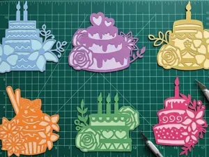 6 Floral Cake Paper Cutting Collection