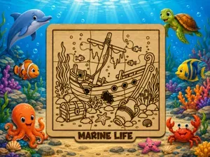 Pirate Shipwreck Montessori Wooden Puzzle