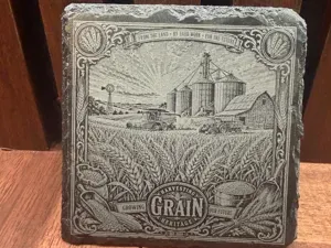 Grain Farm Coaster Plaque Design