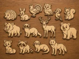 Animali della Foresta Magnetici per Frigo – Set