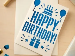 Happy Birthday Cutout Card Greeting card v29