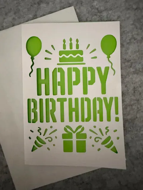 Happy Birthday Cutout Card Greeting card v30 — Image 4 of 4