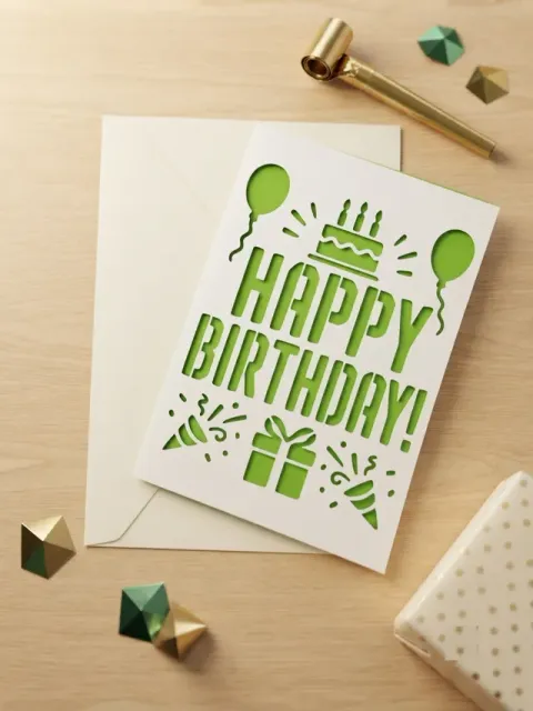 Happy Birthday Cutout Card Greeting card v30 — Image 2 of 4