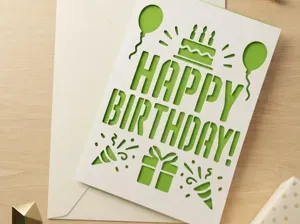 Happy Birthday Cutout Card Greeting card v30