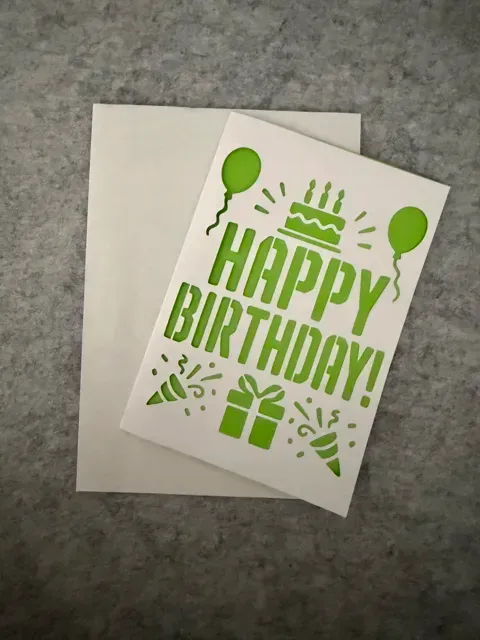 Happy Birthday Cutout Card Greeting card v30 — Image 3 of 4