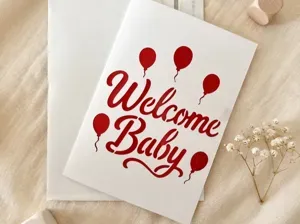 Welcome Baby Cutout Card Greeting card V10