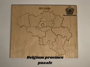 Belgium Province Puzzle Laser Cut Educational Map