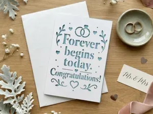 Wedding Cutout Card Greeting card v17
