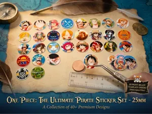One Piece 40x Sticker Pack (25mm)