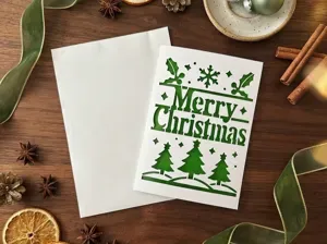 Merry Christmas Cutout Card Greeting card v7