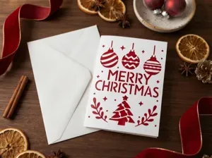Merry Christmas Cutout Card Greeting card v8