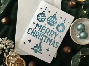 Merry Christmas Cutout Card Greeting card v9