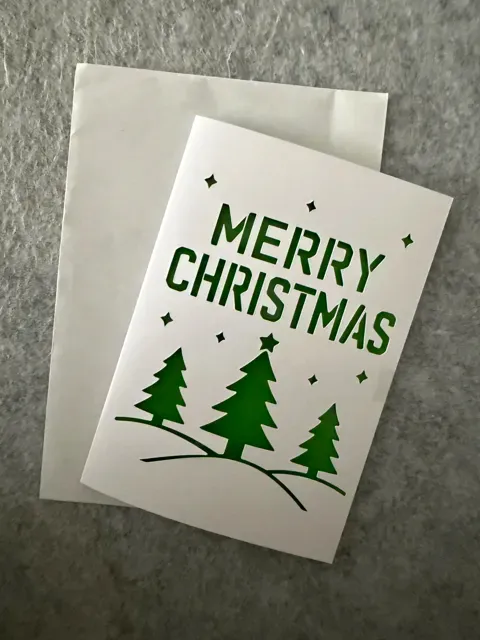 Merry Christmas Cutout Card Greeting card v10 — Фото 4 из 4