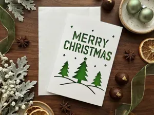 Merry Christmas Cutout Card Greeting card v10