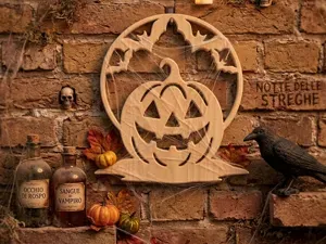 Decorazione Halloween – Zucca e Pipistrelli