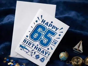 Happy Birthday 65th Cutout Card Greeting card v53