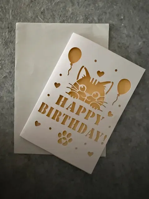 Happy Birthday Cutout Card Greeting card v37 — Image 4 of 4