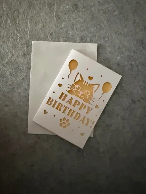 Happy Birthday Cutout Card Greeting card v37 — Image 3 of 4