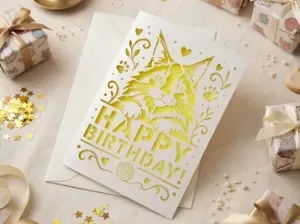 Happy Birthday Cutout Card Greeting card v38