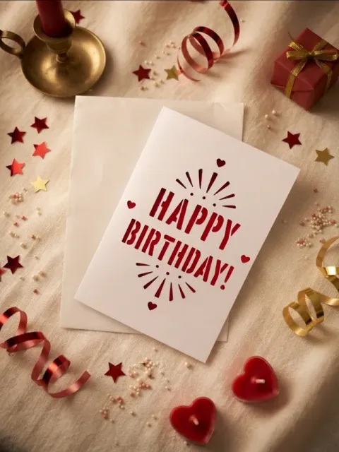 Happy Birthday Cutout Card Greeting card v42 — Фото 2 из 3