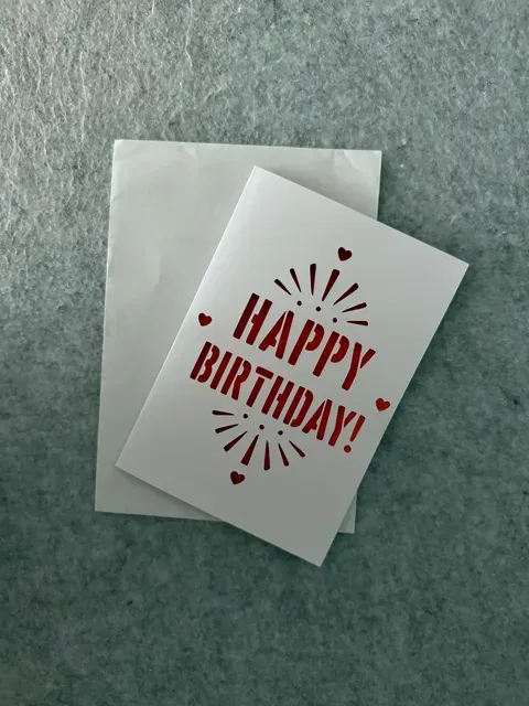 Happy Birthday Cutout Card Greeting card v42 — Фото 3 из 3