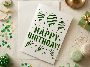 Happy Birthday Cutout Card Greeting card v43