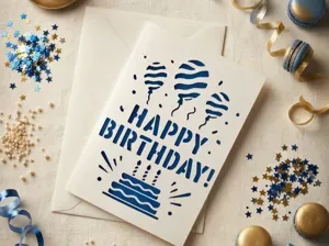Happy Birthday Cutout Card Greeting card v44