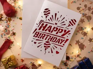 Happy Birthday Cutout Card Greeting card v45