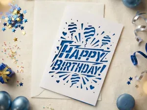 Happy Birthday Cutout Card Greeting card v46