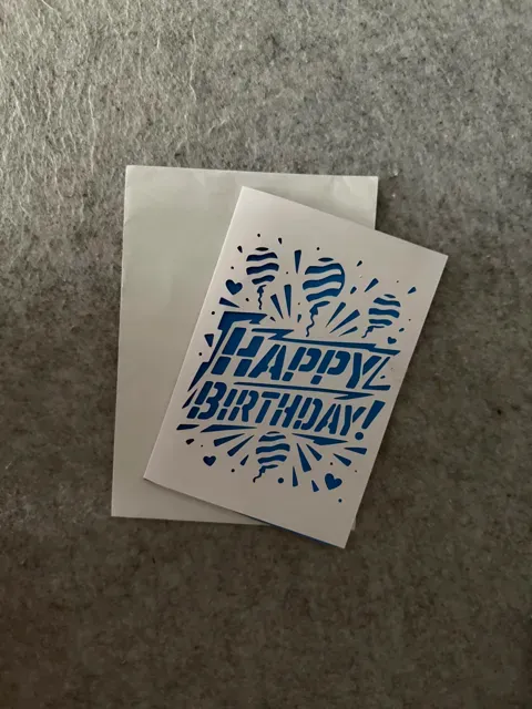 Happy Birthday Cutout Card Greeting card v46 — Фото 3 из 4