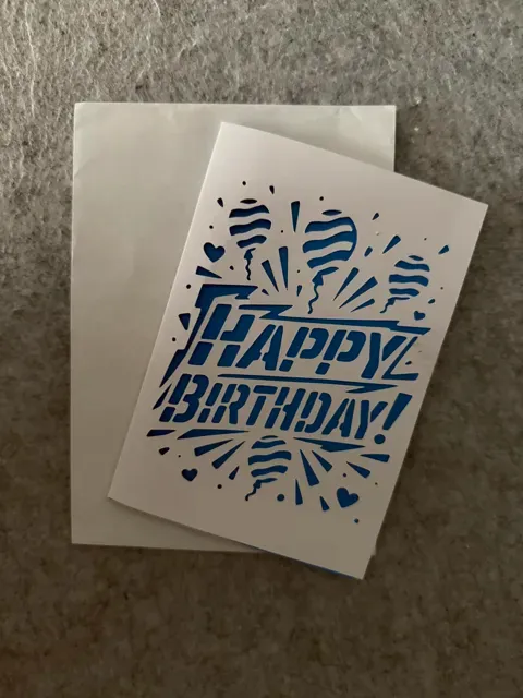 Happy Birthday Cutout Card Greeting card v46 — Фото 4 из 4