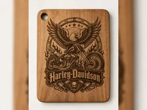 Harley Davidson Custom Chopper & Eagle