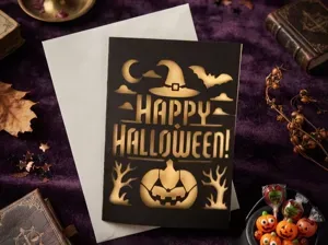 Happy Halloween Cutout Card Greeting card V3