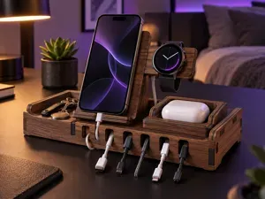 ChargeDeck 5-in-1 – Laser Cut Charging Station