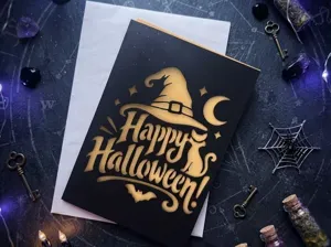 Happy Halloween Cutout Card Greeting card v10