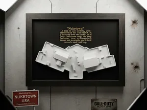 Call of Duty Nuketown -Laser Cut Map Display Frame