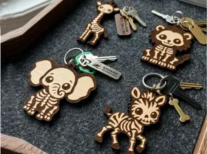 Halloween Skeleton Safari Animals Charms