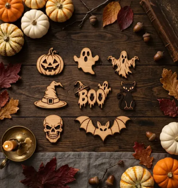 Halloween Wooden Magnets – Laser Cut Decoration — Фото 5 из 6