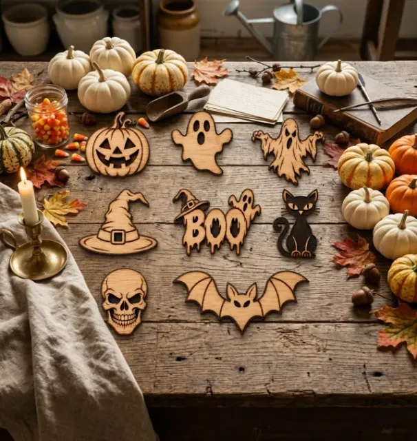Halloween Wooden Magnets – Laser Cut Decoration — Фото 2 из 6