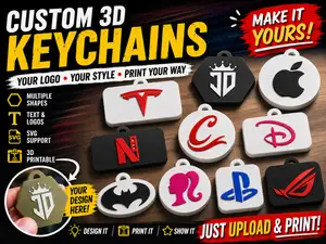 Custom 3D Keychains Generator (Text & SVG) ENG-ITA