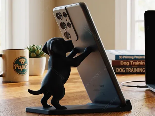 Cute 3D Printed Dog Cat Phone Stand Accessory #008 — Фото 4 из 4