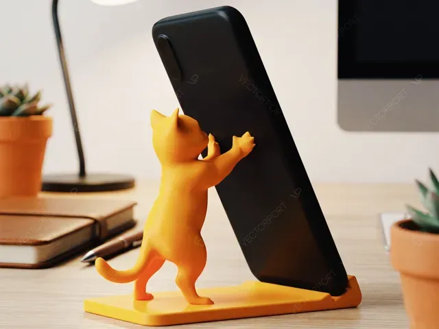 Cute 3D Printed Dog Cat Phone Stand Accessory #008 — Фото 2 из 4
