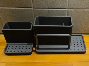 Kitchen sink organizer now with hand soap holder