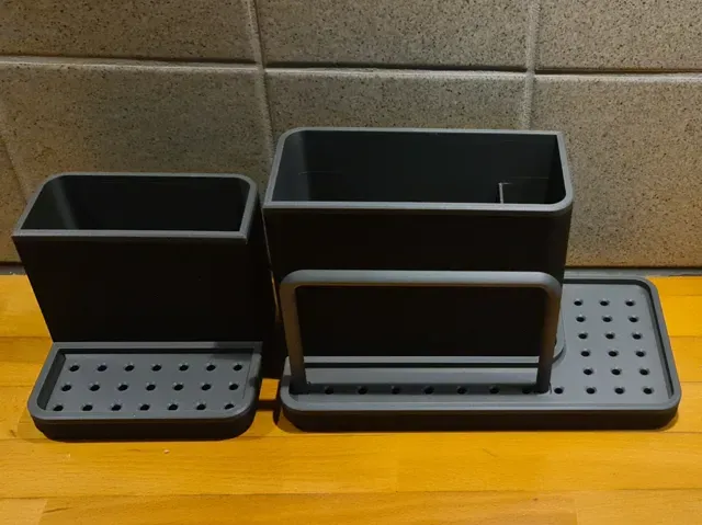 Kitchen sink organizer now with hand soap holder