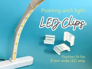8mm LED strip clips for 10mm painting light arch