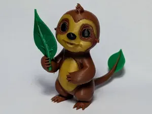 Cute Baby Sloth with Leaf - Multicolor (AMS Ready)